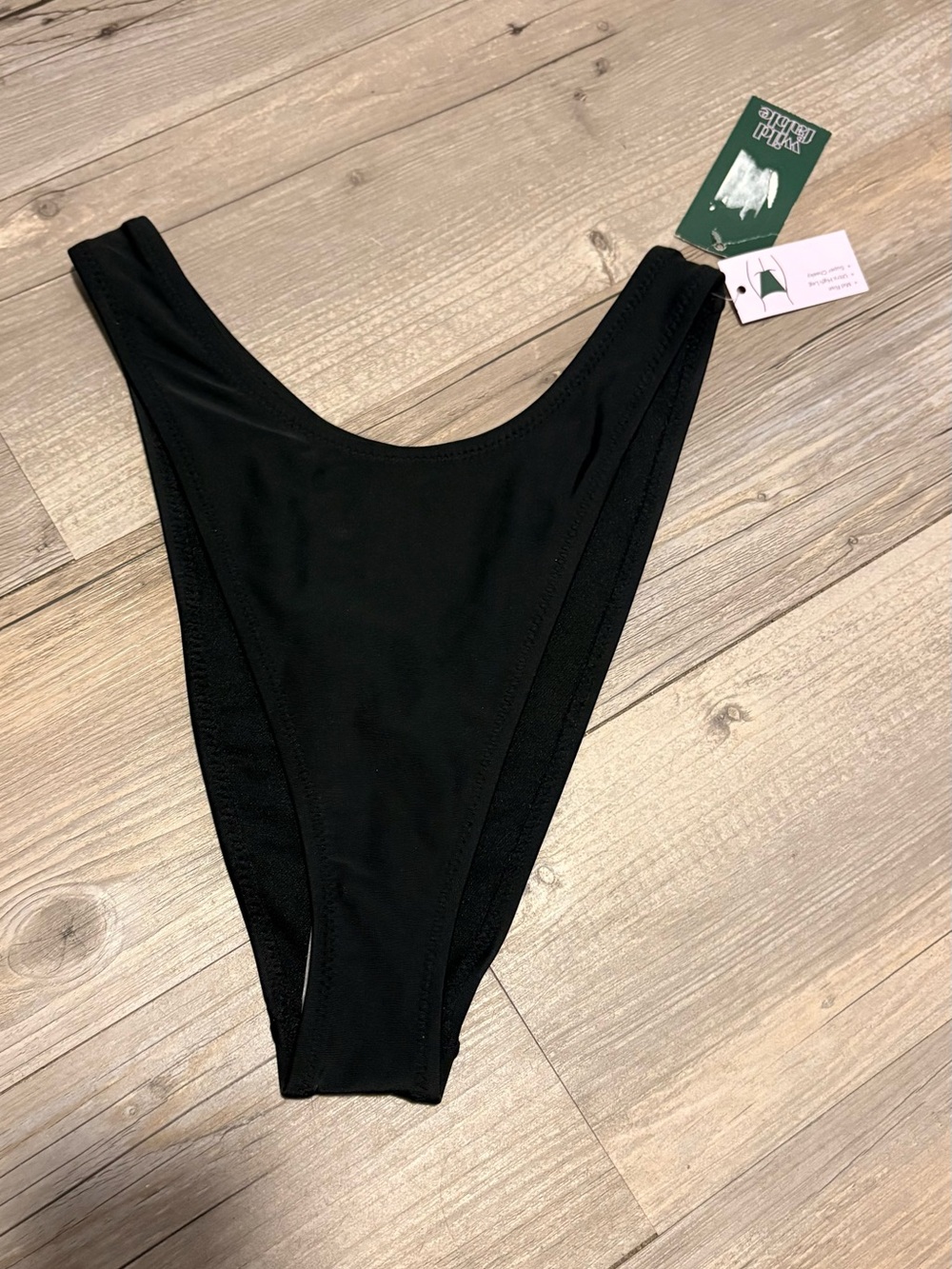 Wild Fable super cheeky bikini bottom XS black new with tags